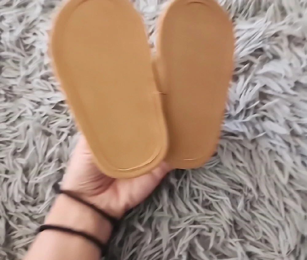Children's Place Tan Scalloped Sandals - 6-12M